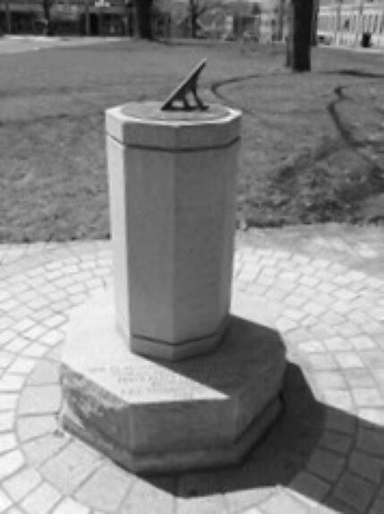 Sundial on pedestal